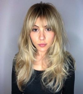 bangs with layers oval