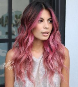 pink around face ombre