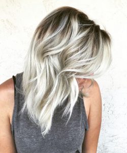 root icy blonde tone