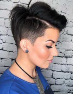 girls edgy pixie shave