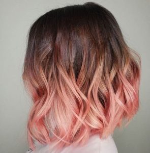 pastel tone pink ombre