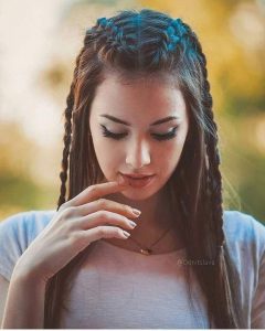 pigtail braid long hair