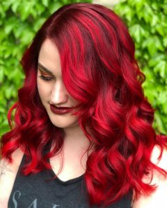 side part ruby red