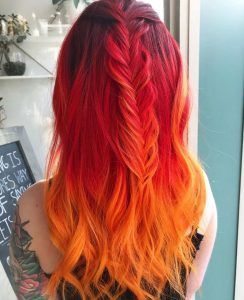 ruby to orange ombre