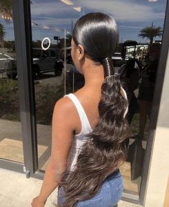 long low ponytail extension