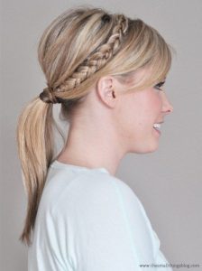 braid ponytail work hair
