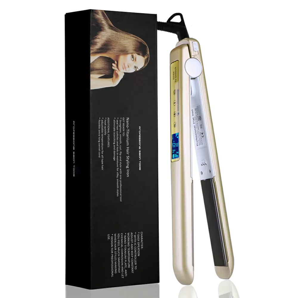 KIPOZI 1 Inch Pro Nano-Titanium Flat Iron