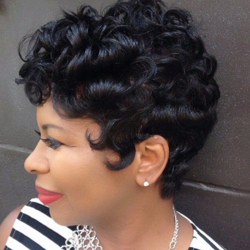 Black Short Hairstyles With Curls