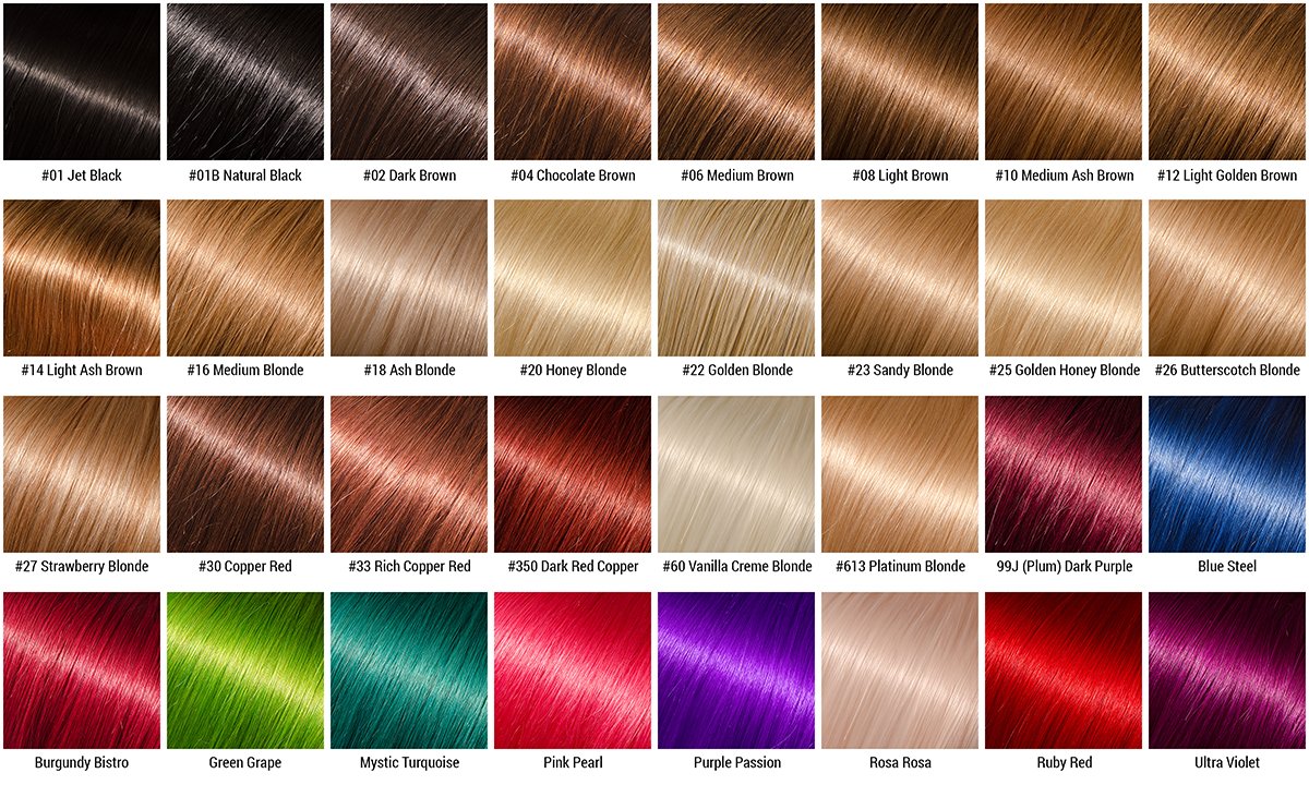 Unnatural Hair Color Chart