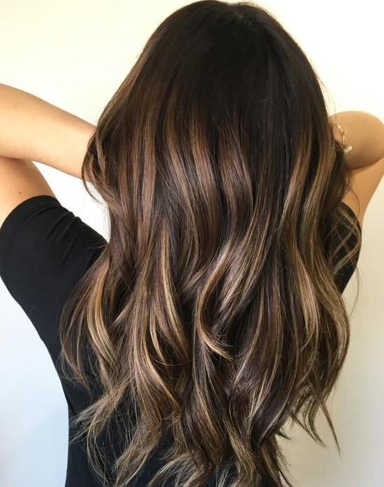 Brunette With Blonde Highlights