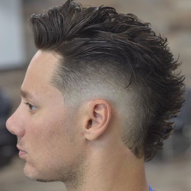 Low Skin Blur with Lines-20+ Modern Burst Fade Mohawk Haircuts for Men