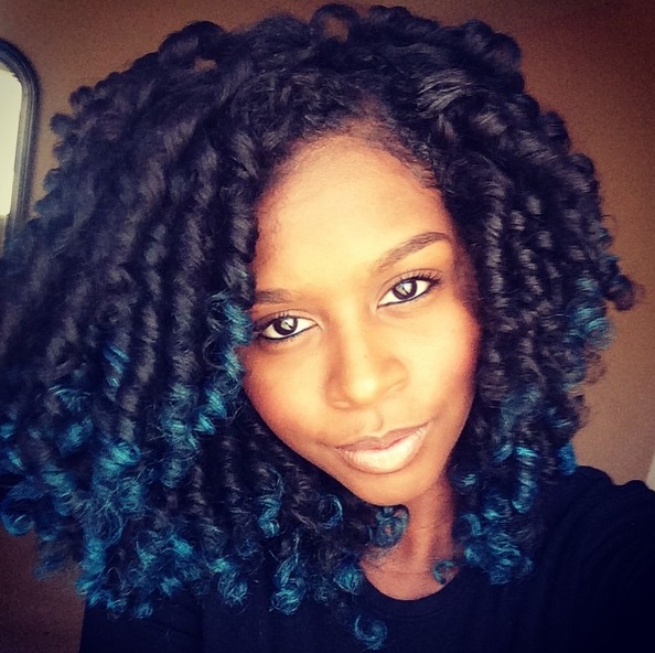 Blue Black Hair Tips And Styles | Dark Blue hair Dye ...
