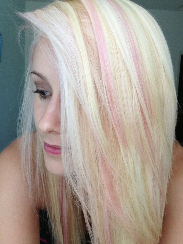 Pink Highlights In Blonde Hair