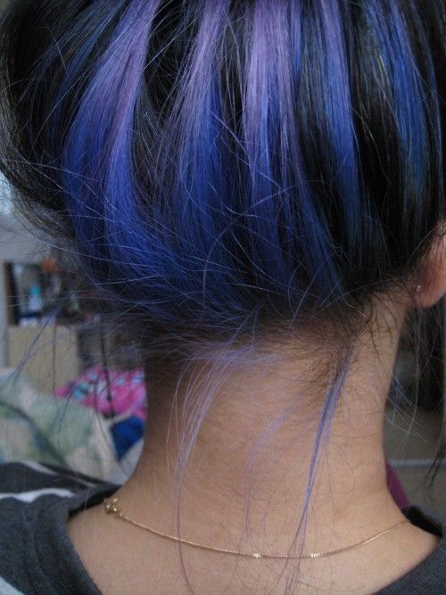 Blue Black Hair Tips And Styles  Dark Blue hair Dye Styles
