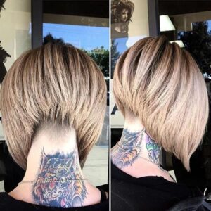 Stacked bob with undercut