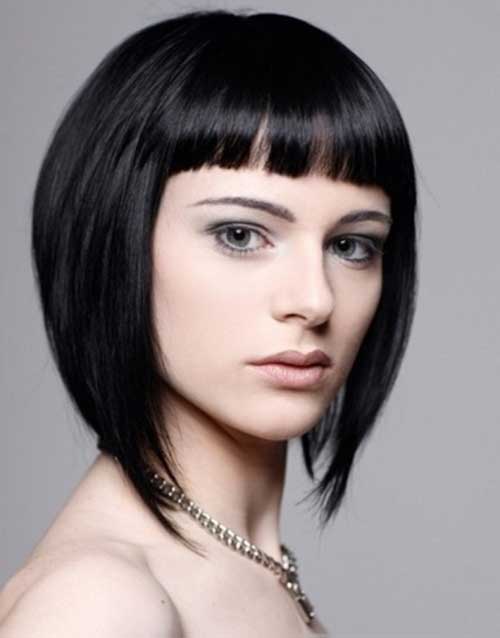 Short Inverted Bob Hairstyles With Bangs