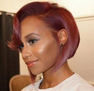 soft red bob