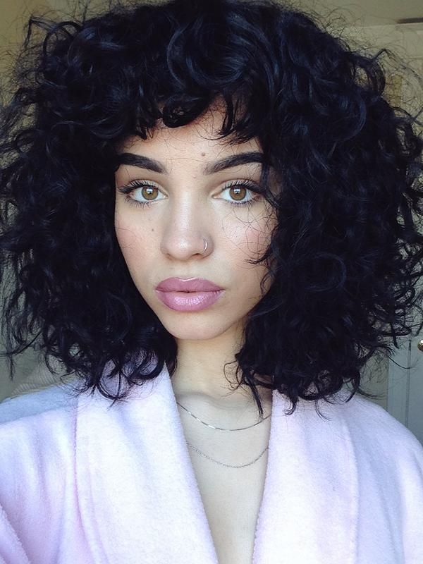How To Style Short Curly Bangs
