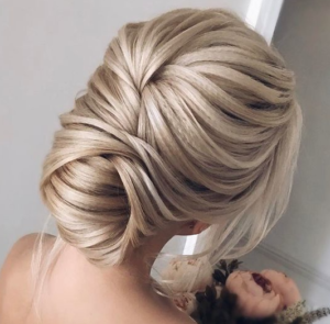 softly twisted updo