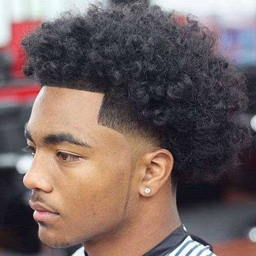 Curly Afro Fade