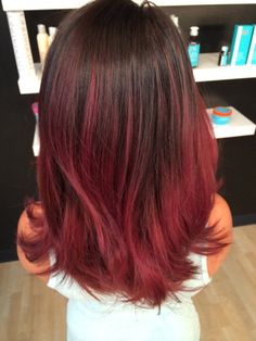 22 Fiery Red Ombre Hair Color Ideas