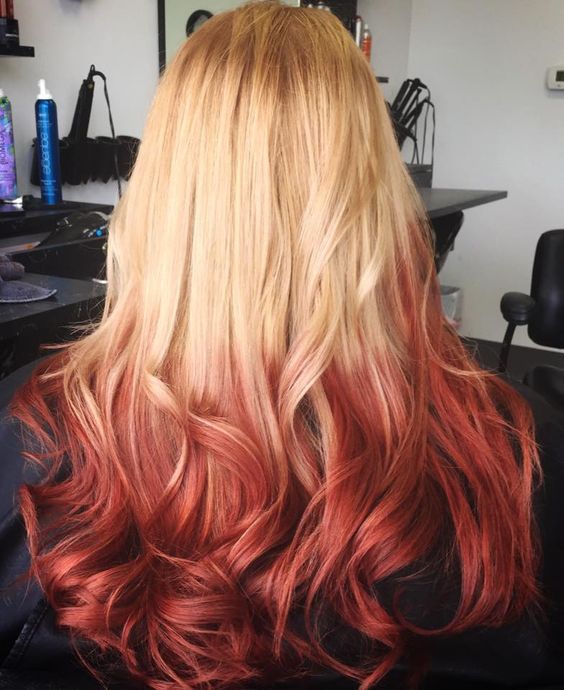 Red Blonde Ombre