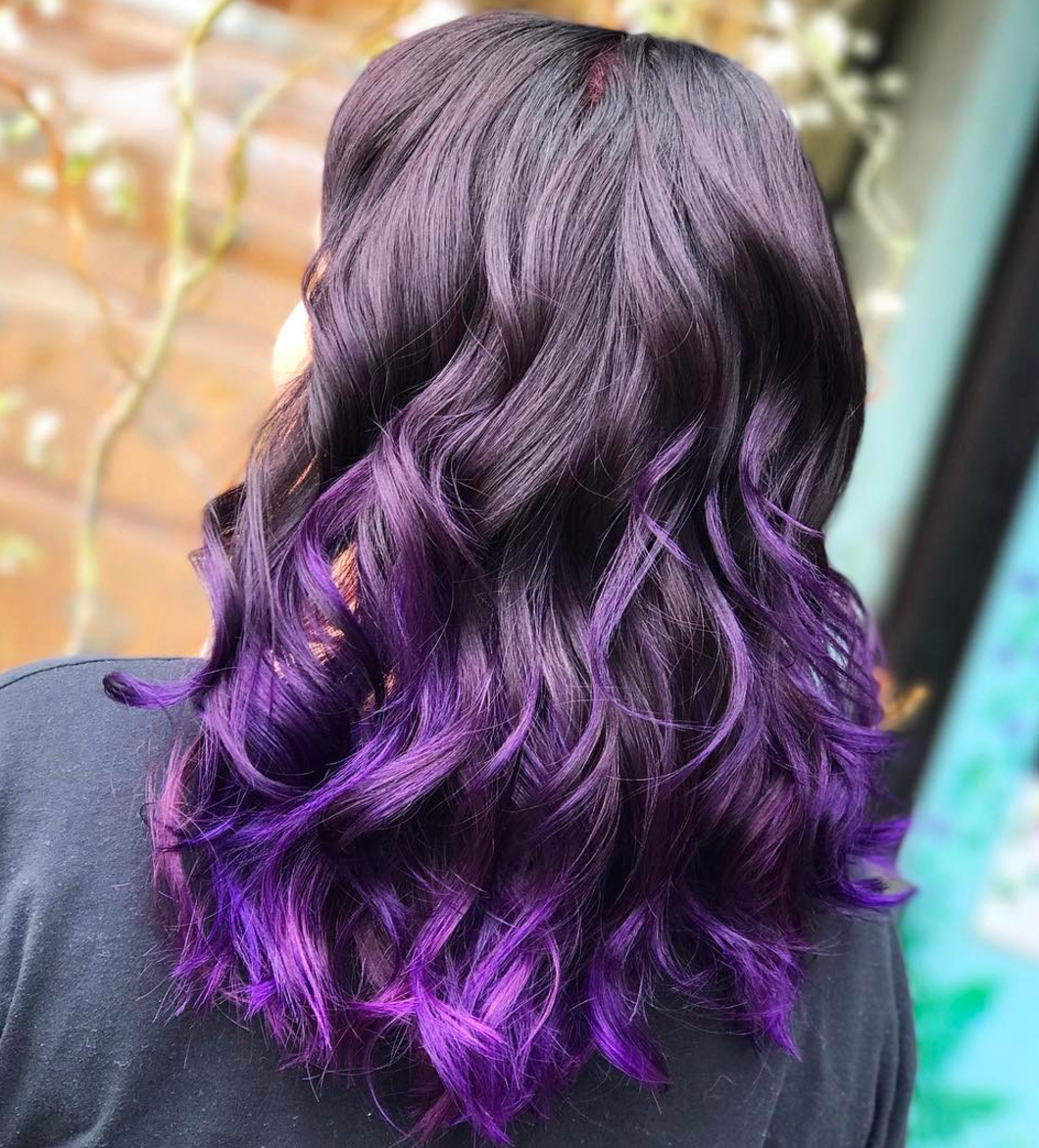 30 Brand New Ultra Trendy Purple Balayage Hair Color Ideas
