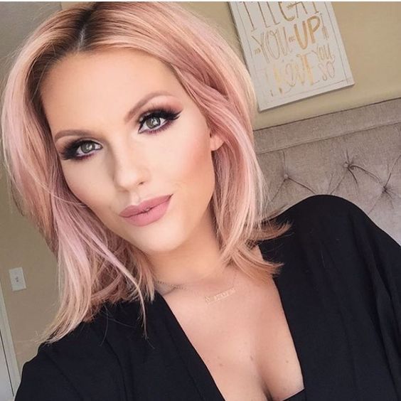 35 Sparkling And Brilliant Rose Gold Hair Color Ideas 
