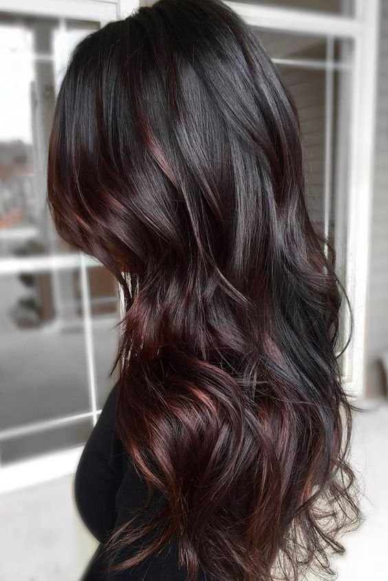 chocolate brown hair color ideas with highlights