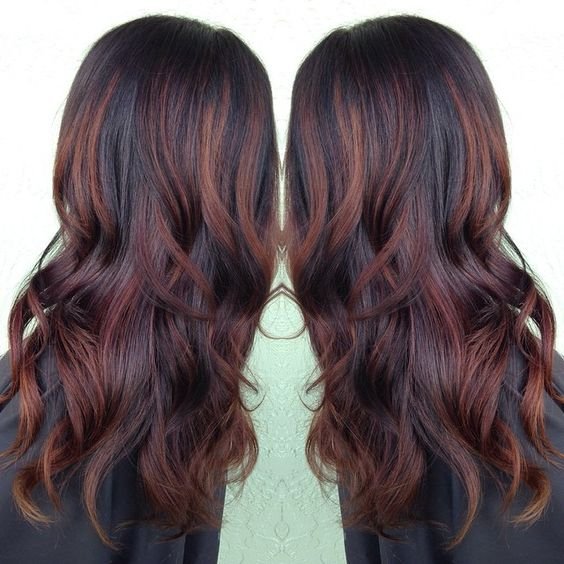 Dark Brown With Red Highlights