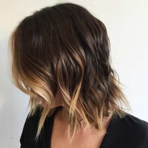 peekaboo balayage bob