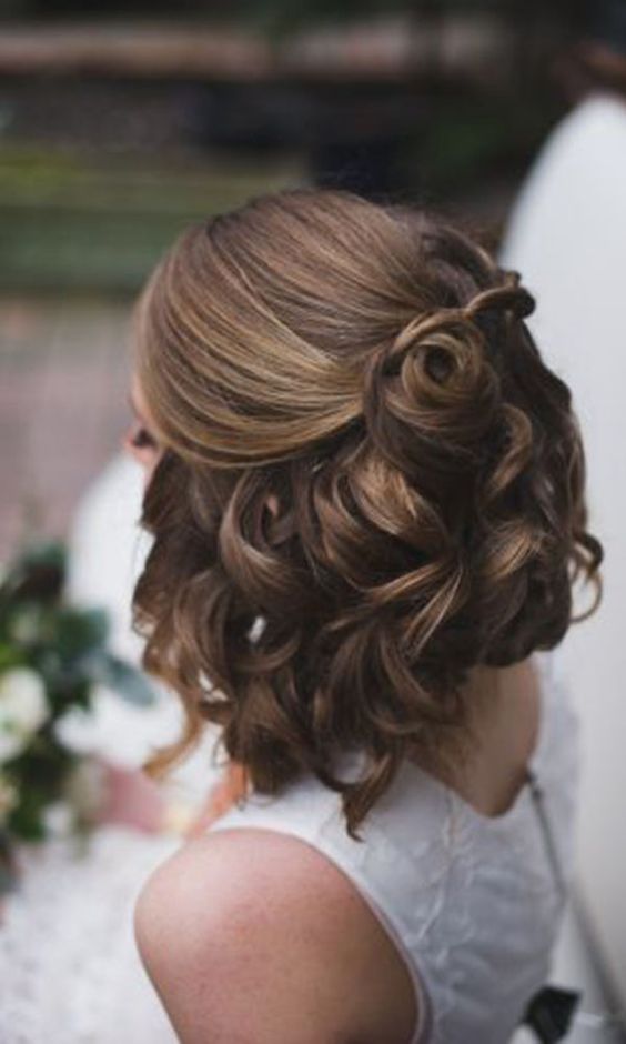easy wedding hairstyle for short hairimage
