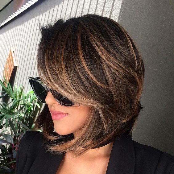 Dark Brown Highlighted Hair Pictures