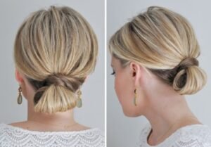 simple folded chignon