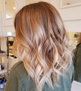 strawberry blonde balayage