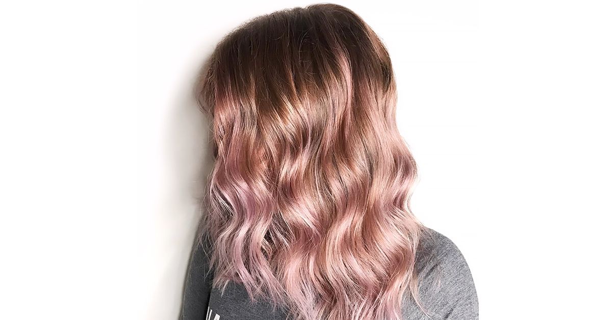 blue and gray hair color melt
