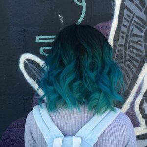 Muted teal and blue tones