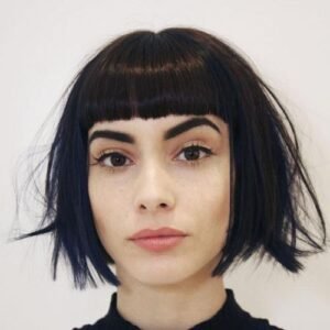 bob with short bangs