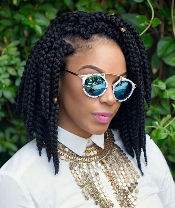 chunky layered box braids