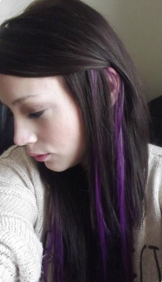 peek a boo hair color purple