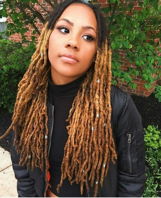 high blonde ombre locs