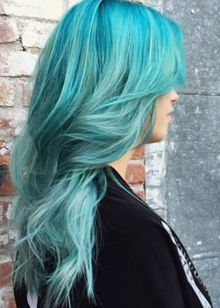 Hair blonde turquoise and 15 Smokey