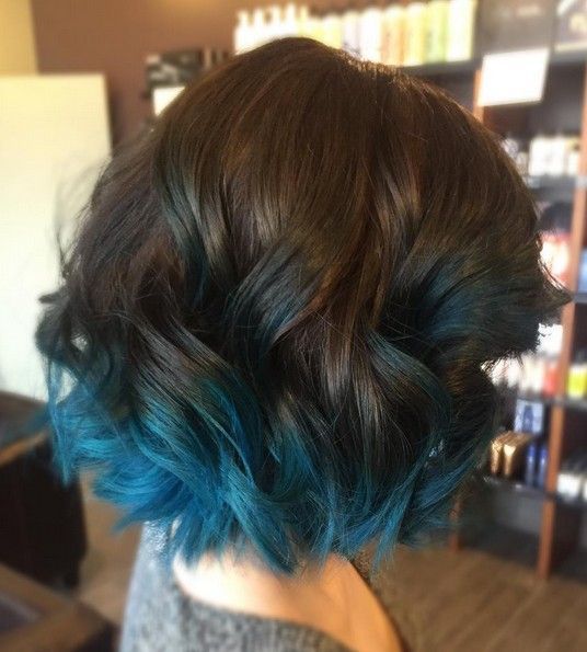 turquoise hair dye on tips