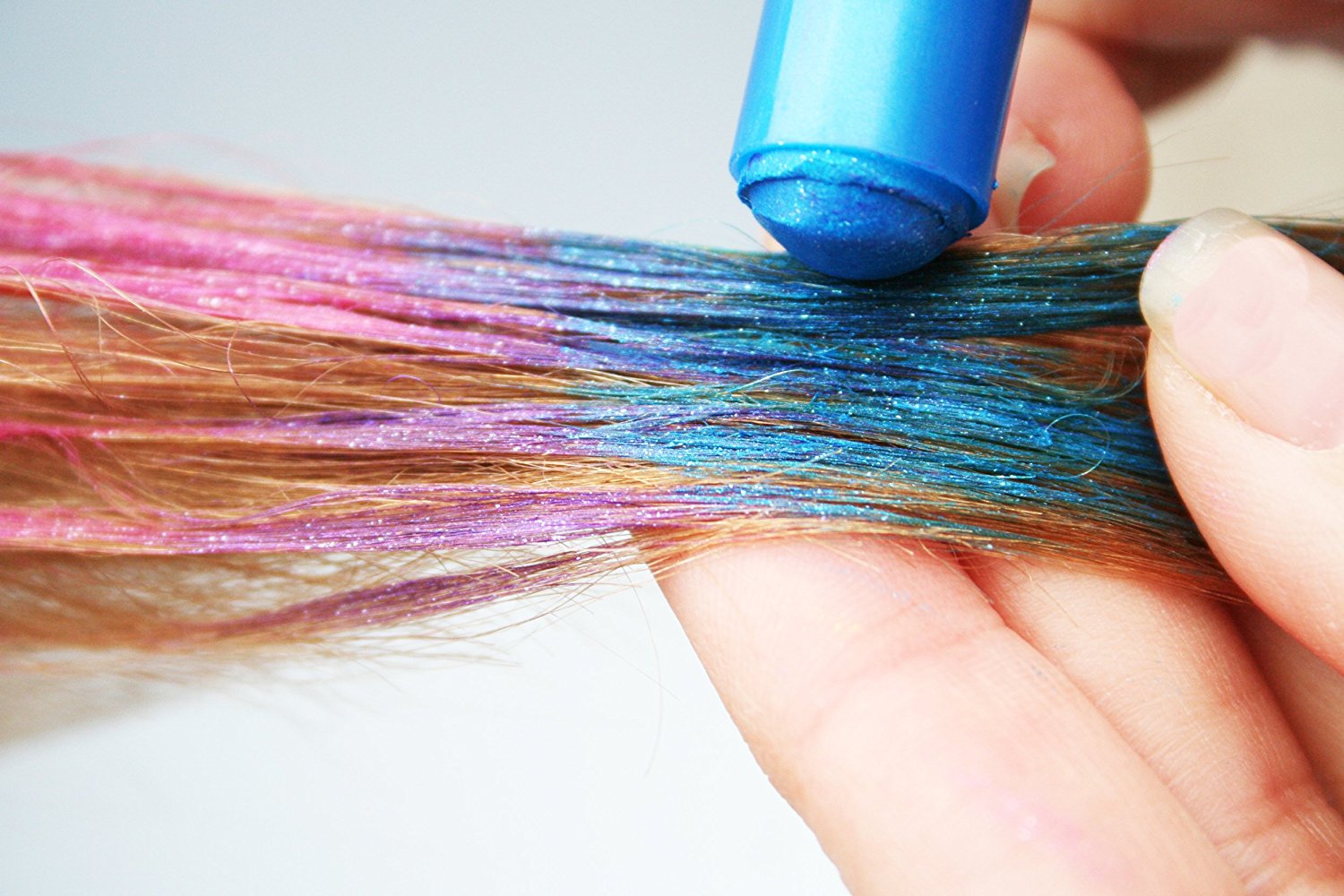 7. "Hair Chalk for Kids - 10 Temporary Hair Color Dye Chalks for Girls, Teens, and Adults - Washable Hair Dye for Halloween, Cosplay, and Parties - Includes Black, Brown, Blonde, and More" - wide 1