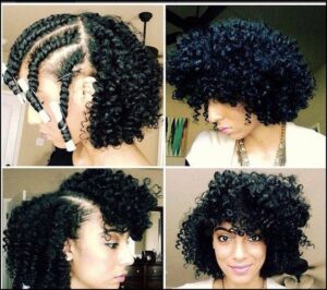 flat twist out with perm rods