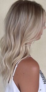 pale sandy blonde with roots