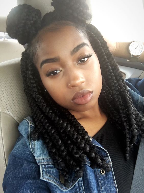 42 Chunky Cool Jumbo Box Braids Styles in Every Length - Part 6