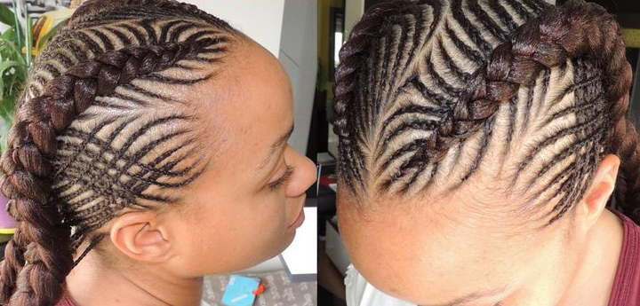 Fishbone Braids with Weave. 