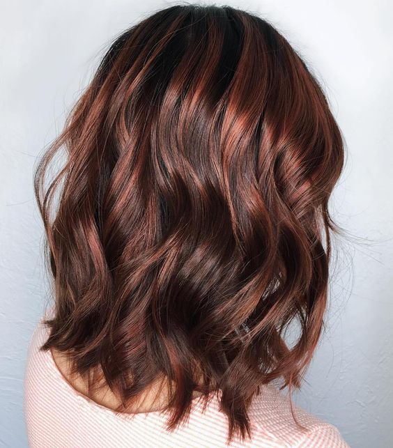 Brown Hair With Red And Blonde Highlights