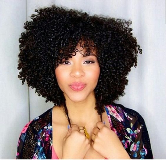 97 Cute Black Natural Hairstyles For Medium Length Hair for Rounded Face